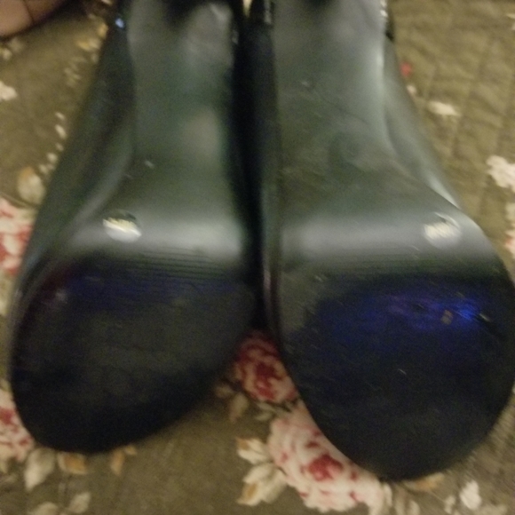 Leather Platform Peep Toe Heel - Picture 6 of 6